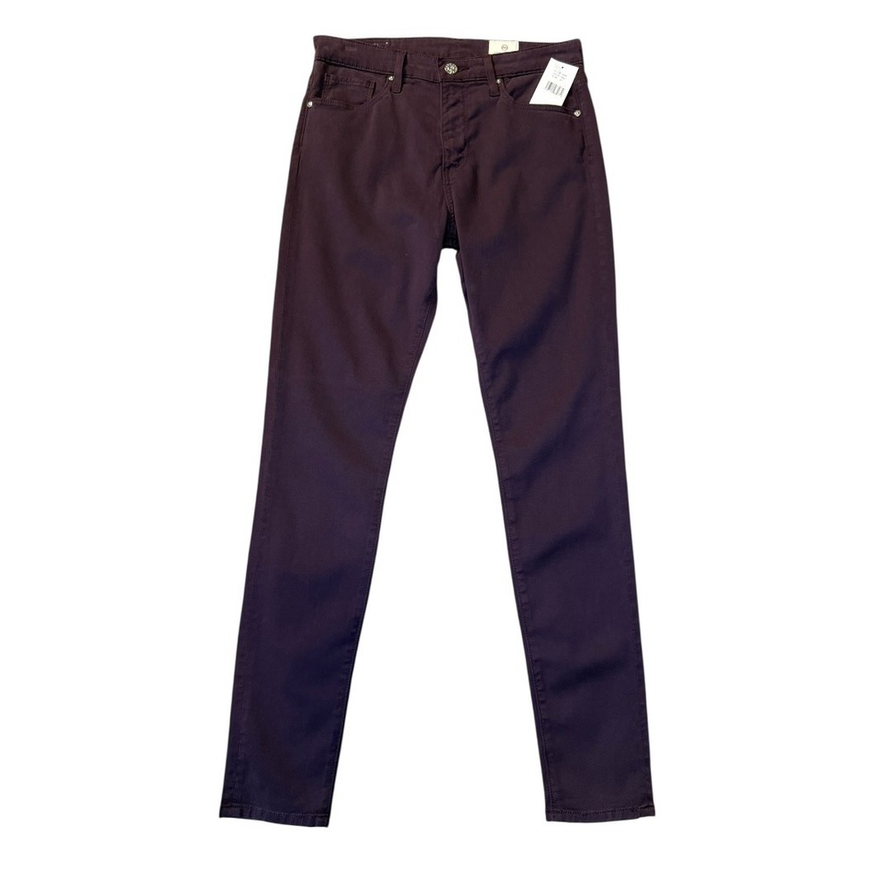 AG Adriano Goldschmied Farrah Skinny Jeans Plum Purple High Rise 4‎ 27R NEW